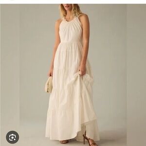 Anthropologie Cream Maxi Dress